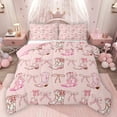 thumbnail image 1 of Homewish Pink Ribbon Bow Bedding Comforter Set,Rustic Cowgirl Boots Twin Comforter Sets,Pink Kawaii Bowtie Bedding Set For Girls,Breathable Home Decor Reversible,2-Piece, 1 of 8
