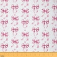 thumbnail image 1 of Homewish Pink Ribbon Bow Fabric by the Yard 1 Yard for Girls, Kawaii Princess Cartoon Room Decor Fabric by the Yard, Cute Bow-tie Sewing Fabric, Luxury Bedroom Decor, 1 of 6