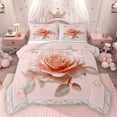 thumbnail image 1 of Homewish Pink Rose Bedding Comforter Set,Romantic Floral Flower Twin Comforter Sets,Retro Print Bedding Set For Girls Kids,Breathable Home Decor Reversible,2pcs, 1 of 8