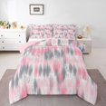 thumbnail image 1 of Homewish Pink Tie Dye Full Size Comforter Sets,Modern Abstract Art Bedding Comforter Set,Pink Reversible,3-Piece,1 Comforter and 2 Pillowcases, 1 of 7