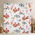thumbnail image 1 of Homewish Pink Western Cowgirl Black Out Curtains for Kid, Farmhouse Horse Animal Curtains Pack of 2 (42x63 Each), Cartoon Cactus Plant Bedroom Curtains, Curtains and Drapes Decor, 1 of 6