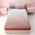 thumbnail image 1 of Homewish Pink White Zipper Queen Comforter Set with Fitted Sheet and 2 Pillowcases, Abstract Gradient Ombre Zipper Bedding Set, 1 of 7