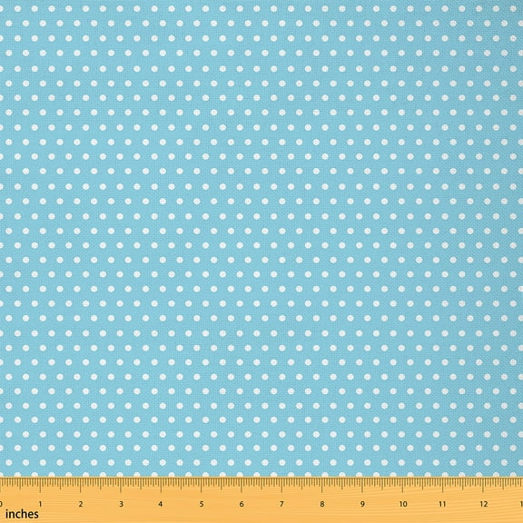 Homewish Polka Dots Kids Fabric by the Yard 1 Yard, Chic Blue Abstract Ombre Room Decor Fabric by the Yard, Modern Simple Style Sewing Fabric, Luxury Bedroom Decor