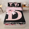 thumbnail image 1 of Homewish Princess Bow D Zipper Full Size Comforter Sets with Fitted Sheet and 2 Pillowcases, Spring Flower Zipper Bedding Set, Pink Reversible, Pink Reversible, 4 Pieces, 1 of 6