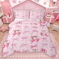 thumbnail image 1 of Homewish Princess Cherry Fruit Full Size Comforter Sets, Kawaii Watercolor Bowknot Bedding Comforter Set, Teens Kids Girls Reversible Bedding Sets, Lightweight Room Decor, 3 Pieces, 1 of 8