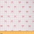 thumbnail image 1 of Homewish Princess Cute Bow 01, Cartoon Buffalo Plaid Room Decor Fabric by the Yard, Teens Boys Girls Kids Sewing Fabric, Luxury Bedroom Decor, 1 of 6