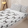 thumbnail image 1 of Homewish Princess Ribbon Kids Zipper Twin Comforter Sets with Fitted Sheet and 2 Pillowcases, Cute Cartoon Theme Zipper Bedding Set, Reversible, 4 Pieces, 1 of 6