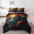 thumbnail image 1 of Homewish Psychedelic Galaxy Planet Bedding Comforter Set 2pcs for Kids Teens,Outer Space Twin Comforter Sets Microfiber,Universe Cosmos Breathable Bedding Set,Super Cozy Room Decor,Reversible, 1 of 8