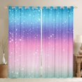 thumbnail image 1 of Homewish Psychedelic Stars Kitchen Curtains, Blue Purple Pink Ombre Black Out Curtains Pack of 2 (42x63 Each), 1 of 5