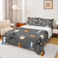 thumbnail image 1 of Homewish Pug Corgi Dachshund Queen Sheets,Cute Dogs Queen Sheet Sets,Gray,4-Piece,1 Flat Sheet, 1 Fitted Sheet and 2 Pillowcases, 1 of 6