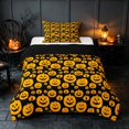 thumbnail image 1 of Homewish Pumpkin Lantern Twin Comforter Sets, Halloween Bedding Set, Black Orange, Black Reversible, 2pcs 1 Comforter and 1 Pillowcase, 1 of 5