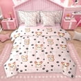 thumbnail image 1 of Homewish Puppy Dog Printed 7 Pieces Bedding Comforter Set,Pet Corgi Lovers Full Bedding Set,Pink Black Beige Fitted Sheet Flat Sheet For Boys,Luxury Bedroom Decor Reversible, 1 of 8