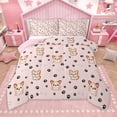 thumbnail image 1 of Homewish Puppy Dog Printed Queen Comforter Set,Pet Corgi Lovers Bedding Sets,Pink Black Beige Bedding Comforter Set For Boys,Luxury Bedroom Decor Reversible,3pcs, 1 of 8