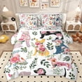 thumbnail image 1 of Homewish Puppy Dogs Silhoutte 7pcs Bedding Comforter Set,Retro Rustic Flower Queen Bedding Sets,Green Country Leaves Queen Sheet Sets For Boys Kids,Super Cozy Room Decor Reversible, 1 of 8