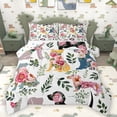 thumbnail image 1 of Homewish Puppy Dogs Silhoutte Queen Comforter Set,Retro Rustic Flower Bedding Sets,Green Country Leaves Bedding Comforter Set For Boys Kids,Super Cozy Room Decor Reversible,3 Pieces, 1 of 8