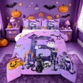 thumbnail image 1 of Homewish Purple 3D Letter Print Full Size Comforter Sets,Halloween Monogrammed B Bedding Comforter Set,Halloween Reversible,3pcs,1 Comforter and 2 Pillowcases, 1 of 7