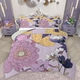 thumbnail image 1 of Homewish Purple Flowers 2pcs Bedding Comforter Set For Teens Female Girls,Spring Garden Twin Comforter Sets,Exotic Style Floral Breathable Bedding Set,Lightweight Room Decor,Reversible, 1 of 8