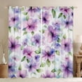 thumbnail image 1 of Homewish Purple Flowers Blackout Curtains Set of 2 (52x84 Each) for Female Men Adults,Spring Garden Window Curtains,Chic Floral Blossoms Curtains and Drapes,Breathable Home Decor, 1 of 6