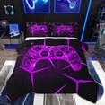 thumbnail image 1 of Homewish Purple Gamepads Bedding Comforter Set 2pcs for Kids Children Boys,Abstract Geometric Twin Comforter Sets Microfiber,Video Game Breathable Bedding Set,Super Cozy Room Decor,Reversible, 1 of 8