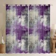 thumbnail image 1 of Homewish Purple Geometric Plaid Blackout Curtains Set of 2 (52x84 Each),Modern Abstract Art Curtain, 1 of 6