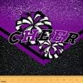 thumbnail image 1 of Homewish Purple Glitter Cheer Fabric by the Yard 2 Yard,Girls Gymnastic Sports Room Decor Fabric by the Yard,Cheerleading Cheerleader Fabric for Sewing For Kids,Ultra Soft Home Decor, 1 of 6