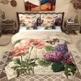 thumbnail image 1 of Homewish Purple Hydrangea 7pcs Bedding Comforter Set,Country Floral Queen Bedding Sets,Rustic Botanical Queen Sheet Sets For Girl Teens,Luxury Bedroom Decor Reversible, 1 of 8