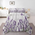 thumbnail image 1 of Homewish Purple Lavender Plant Bedding Comforter Set, Grey Old Barn Door Twin Comforter Sets, Teens Kids Girls Female Reversible Bedding Set, Luxury Bedroom Decor, 2pcs, 1 of 8