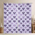 thumbnail image 1 of Homewish Purple Love Heart Blackout Curtains Set of 2 (52x84 Each), Dreamy Cartoon Window Curtains, Modern Fashion Curtains and Drapes, Curtains and Drapes Bedroom Decor, 1 of 6