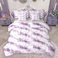 thumbnail image 1 of Homewish Purple Marble 7pcs Bedding Comforter Set For Kids Teens Adults,Abstract Gradient Queen Bedding Sets Super Cozy,Marbling Watercolor Queen Sheet Sets,Microfiber Bedroom Decor,Reversible, 1 of 8