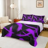 Homewish Purple Stripes Lines Twin Sheet Sets 3pcs for Female Men ...