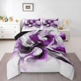 thumbnail image 1 of Homewish Purple Tie Dye Full Size Comforter Sets,Aesthetic Artwork Bedding Comforter Set,Black Reversible,3 Pieces,1 Comforter and 2 Pillowcases, 1 of 7