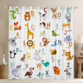 thumbnail image 1 of Homewish Rabbit Lion Unicorn Zebra Black Out Curtains for Kids Children,Personalized Initial Letter Curtains Pack of 2 (42x63 Each),Cartoon Animal Bedroom Curtains,Microfiber Bedroom Decor, 1 of 6