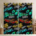 thumbnail image 1 of Homewish Racing Car Boys Blackout Curtains Set of 2 (52x84 Each), Watercolor Splatter Stripes Window Curtains, Extreme Sports Theme Curtains and Drapes, Window Curtains Home Decor, 1 of 6