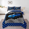 thumbnail image 1 of Homewish Racing Car Full Size Comforter Sets 3-Piece for Teens Boys Girls,Extreme Sport Bedding Comforter Set,Geometric Buffalo Plaid Lightweight Bedding Sets,Microfiber Bedroom Decor, 1 of 8