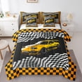 thumbnail image 1 of Homewish Racing Car Twin Bedding Sets 7-Piece for Teens Boys Girls,Extreme Sport Bedding Comforter Set Microfiber,Geometric Buffalo Plaid Breathable Sheet Sets,Microfiber Bedroom Decor,Reversible, 1 of 8