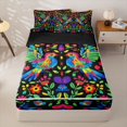 thumbnail image 1 of Homewish Rainbow Hummingbird Zipper Twin Comforter Sets with Fitted Sheet and 2 Pillowcases,Colorful Plant Flowers Blossom Zipper Bedding Set,Reversible,4-Piece, 1 of 7