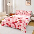 thumbnail image 1 of Homewish Red Bowknot Cherry 3pcs Twin Sheet Sets For Children Teens Girls,Chic Floral Daisy Twin Fitted Sheet,Cartoon Polka Dots Breathable Flat Sheet,Luxury Bedroom Decor, 1 of 7