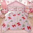 thumbnail image 1 of Homewish Red Bowtie 3-Piece Full Size Comforter Sets For Children Teens Adults,Xmas Tree Bedding Comforter Set,Happy New Year Lightweight Bedding Sets,Ultra Soft Home Decor,Reversible, 1 of 8