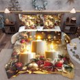 thumbnail image 1 of Homewish Red Bowtie Bowknot 7pcs Bedding Comforter Set,Gold Christmas Ball Queen Bedding Sets,Rustic Xmas Flower Queen Sheet Sets For Teens,Microfiber Bedroom Decor Reversible, 1 of 8