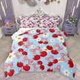 thumbnail image 1 of Homewish Red Cherry Girl 3-Piece Full Size Comforter Sets,Dreamy Princess Bow Knot Bedding Comforter Set,Flower Daisy Polka Dots Lightweight Bedding Sets,Ultra Soft Home Decor,Reversible, 1 of 8
