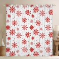 thumbnail image 1 of Homewish Red Christmas Snowflake Blackout Curtains Set of 2 (52x84 Each), Dreamy Fairy Tale Window Curtains, Teens Kids Boys Girls Curtains and Drapes, Living Room Curtains Decor, 1 of 6