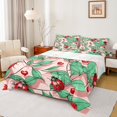 thumbnail image 1 of Homewish Red Ladybug 4pcs Bed Sheets for Female Men Adults,Green Tree Leaves King Sheets,Love Heart Print Super Cozy Sheet Set,Microfiber Bedroom Decor, 1 of 7