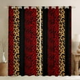 thumbnail image 1 of Homewish Red Leopard Print Black Out Curtains for Women, Modern Zebra Cheetah Print Curtains Pack of 2 (42x63 Each), Fashion Abstract Bedroom Curtains, Black Out Curtains Room Decor, 1 of 6