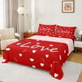 thumbnail image 1 of Homewish Red Love Heart Bed Sheets for Teens, Romantic Valentines Day King Sheets, Kawaii Cartoon Sheet Set, Ultra Soft Bedroom Decor, 4-Piece, 1 of 7