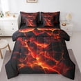 thumbnail image 1 of Homewish Red Neon Lightning 7pcs Queen Bedding,Modern Geometric Bedding Comforter Set Queen,Black Reversible, 1 of 8