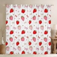 thumbnail image 1 of Homewish Red Pink Strawberry Blackout Curtains Set of 2 (52x84 Each) for Girls, Kawaii Cartoon Bowknot Window Curtains, Love Heart Bowknot Curtains and Drapes, Curtains and Drapes Decor, 1 of 6