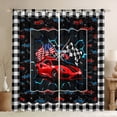 thumbnail image 1 of Homewish Red Sport Car Blackout Curtains Set of 2 (52x84 Each) for Kids Children Teens,USA Flag Window Curtains,Geometric Plaid Honeycomb Curtains and Drapes,Lightweight Room Decor, 1 of 6