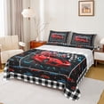 thumbnail image 1 of Homewish Red Sport Car Twin Sheet Sets 3pcs for Kids Children Teens,USA Flag Twin Fitted Sheet Microfiber,Geometric Plaid Honeycomb Breathable Flat Sheet,Lightweight Room Decor, 1 of 7