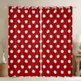 thumbnail image 1 of Homewish Red White Geometric Circle Boy Girl Black Out Curtains,Polka Dots Curtains Pack of 2 (42x63 Each),Vintage Aesthetic Bedroom Curtains,Luxury Bedroom Decor, 1 of 6