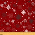 thumbnail image 1 of Homewish Red Winter Snowflake Fabric by the Yard 1 Yard for Kids, Merry Christmas Room Decor Fabric by the Yard, Happy New Year Sewing Fabric, Lightweight Room Decor, 1 of 6
